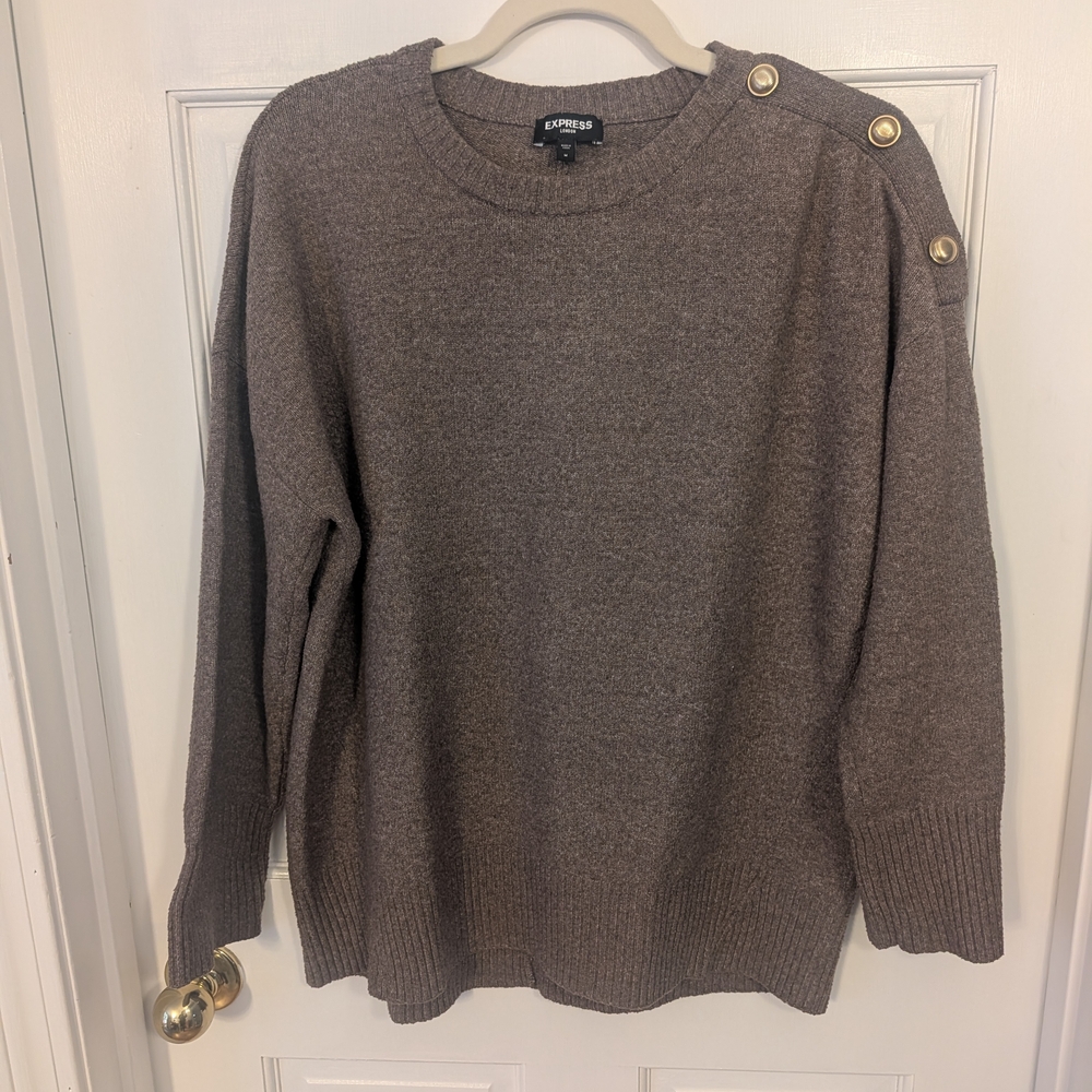 Express Taupe Knit Sweater